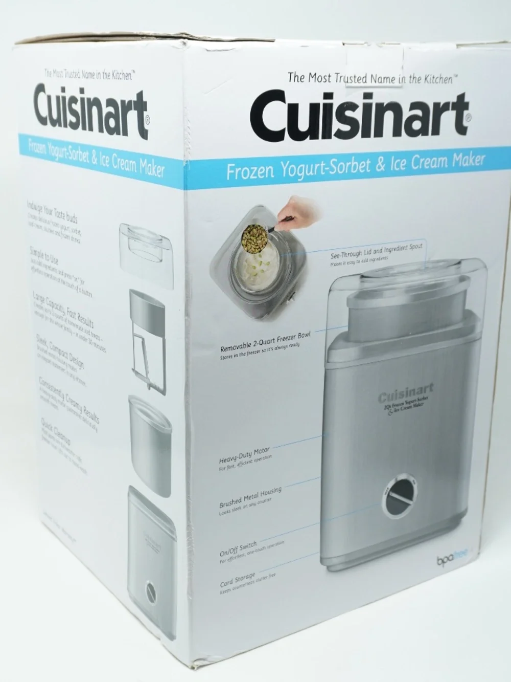 NEW Cuisineart Pure Indulgence 2 Quart Frozen Yogurt-Sorbet & Ice Cream Maker